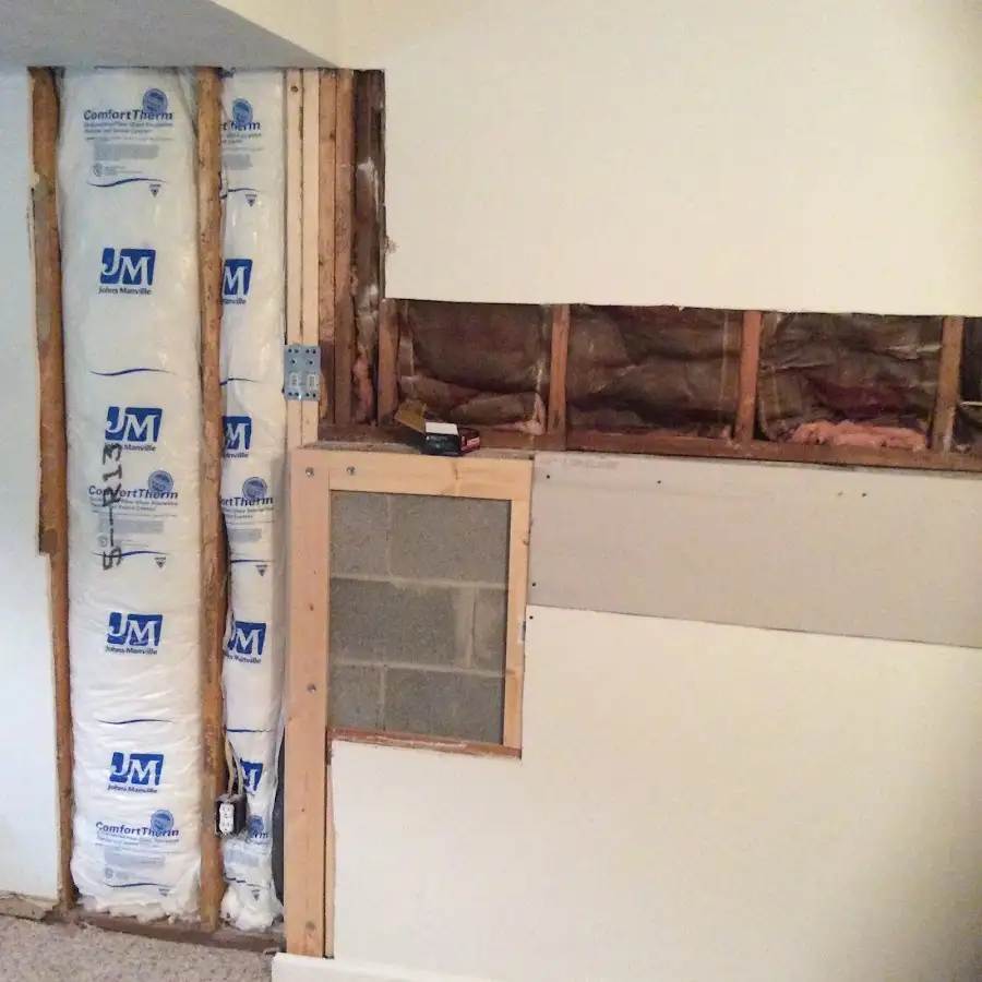 Wall insulation replacement during Contents Cleaning & Restoration in Madison